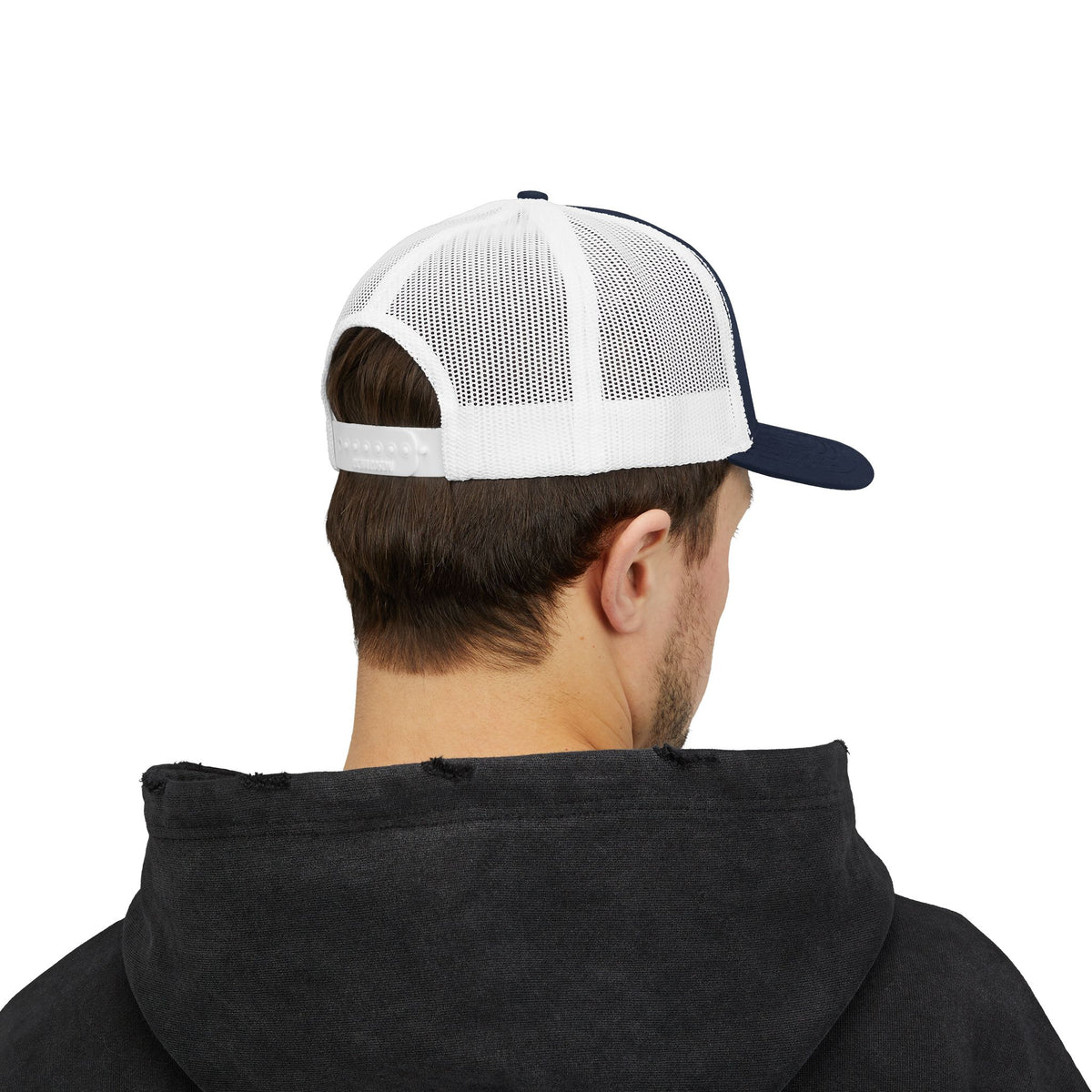 Mom Ruoy Snapback Trucker Cap — Rustic Mom Hat with Curved Text
