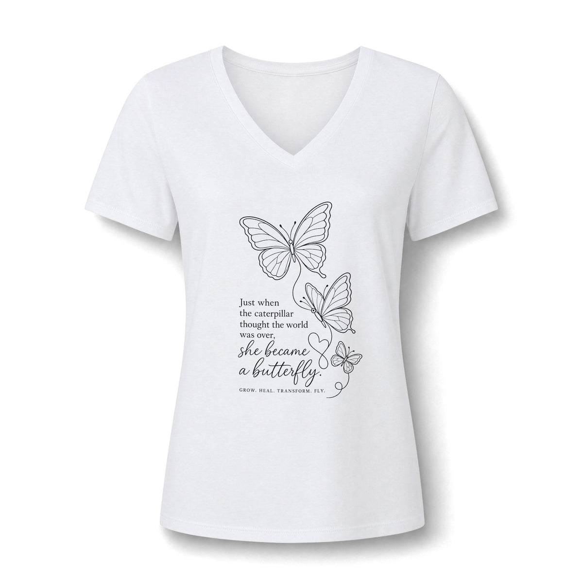 Women's Relaxed Heather CVC V-Neck Tee
