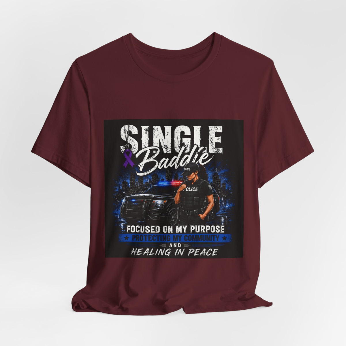 Single Baddie Tee - "Focused on My Purpose" Inspirational Graphic Shirt