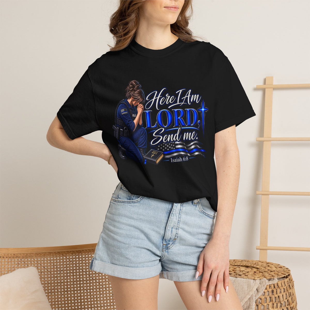 Here am I Lord, Send me! Police Officer Shirt