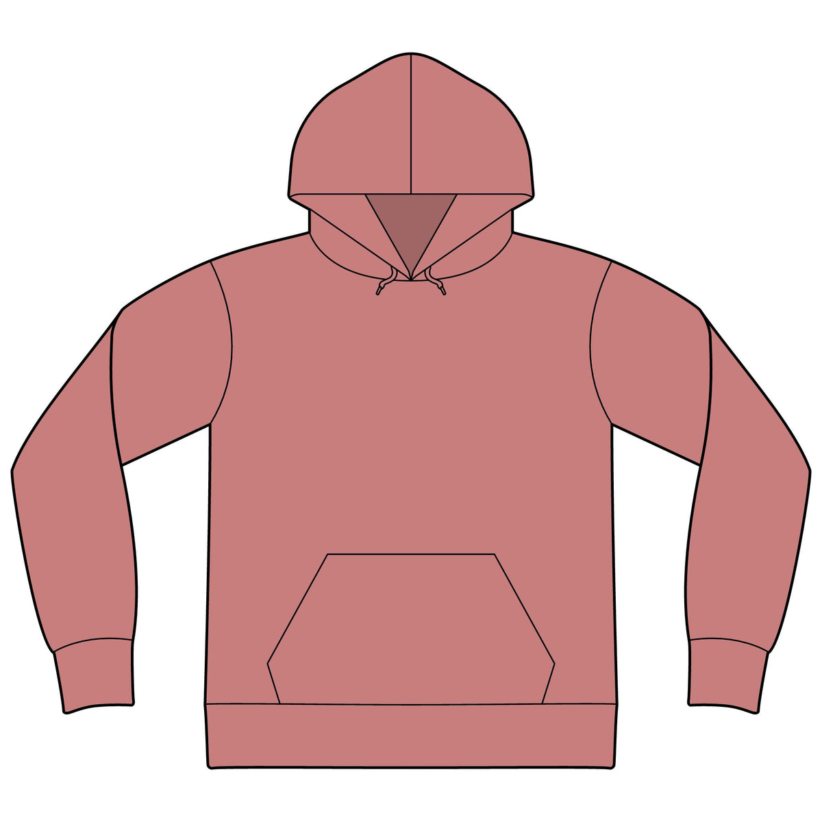 Unisex Sponge Fleece Drop Shoulder Hoodie Sweatshirt