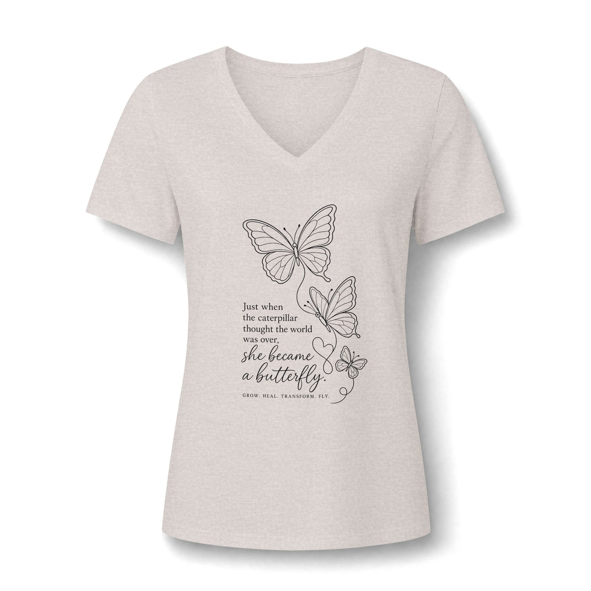 Women's Relaxed Heather CVC V-Neck Tee