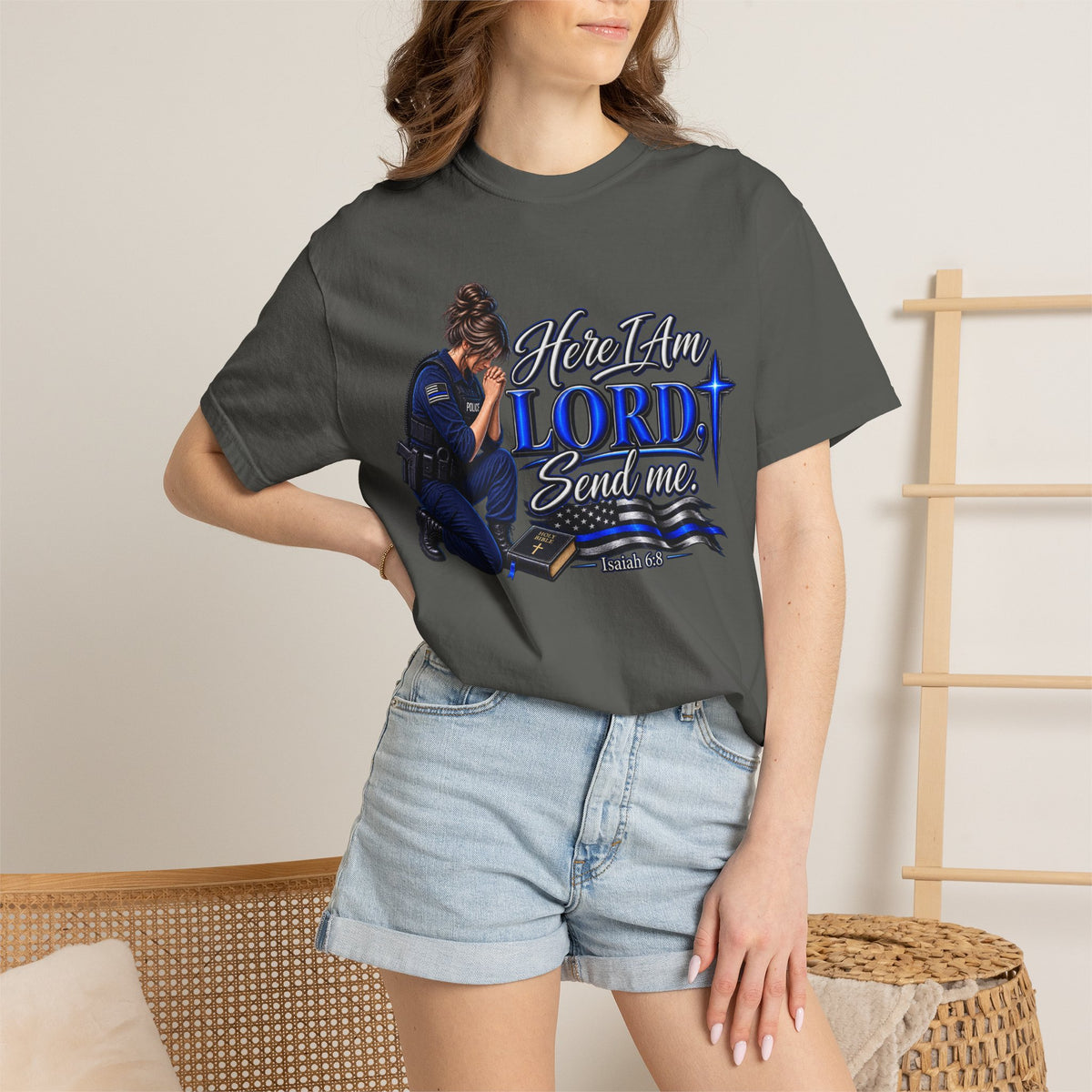 Here am I Lord, Send me! Police Officer Shirt