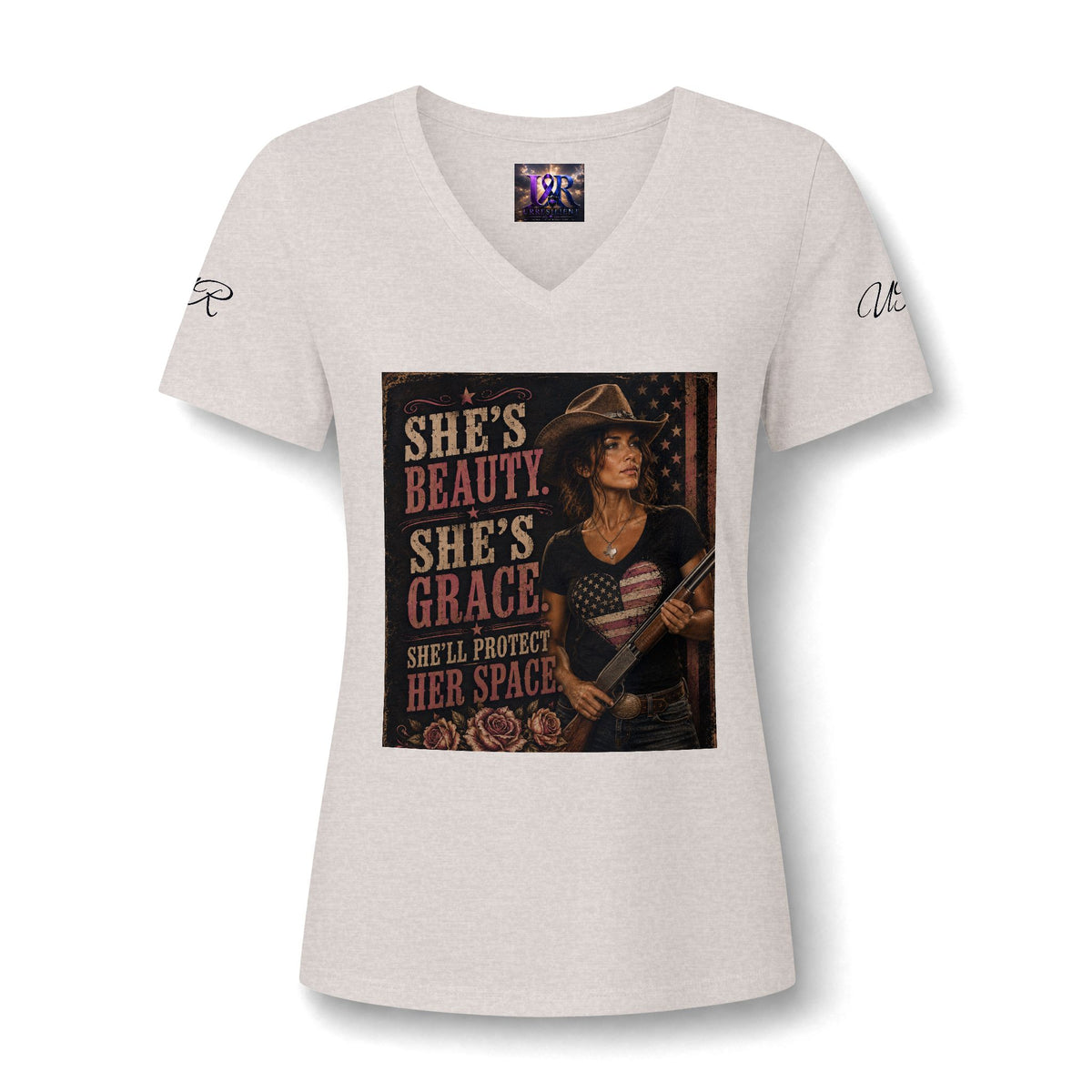 Women's Relaxed Heather CVC V-Neck Tee