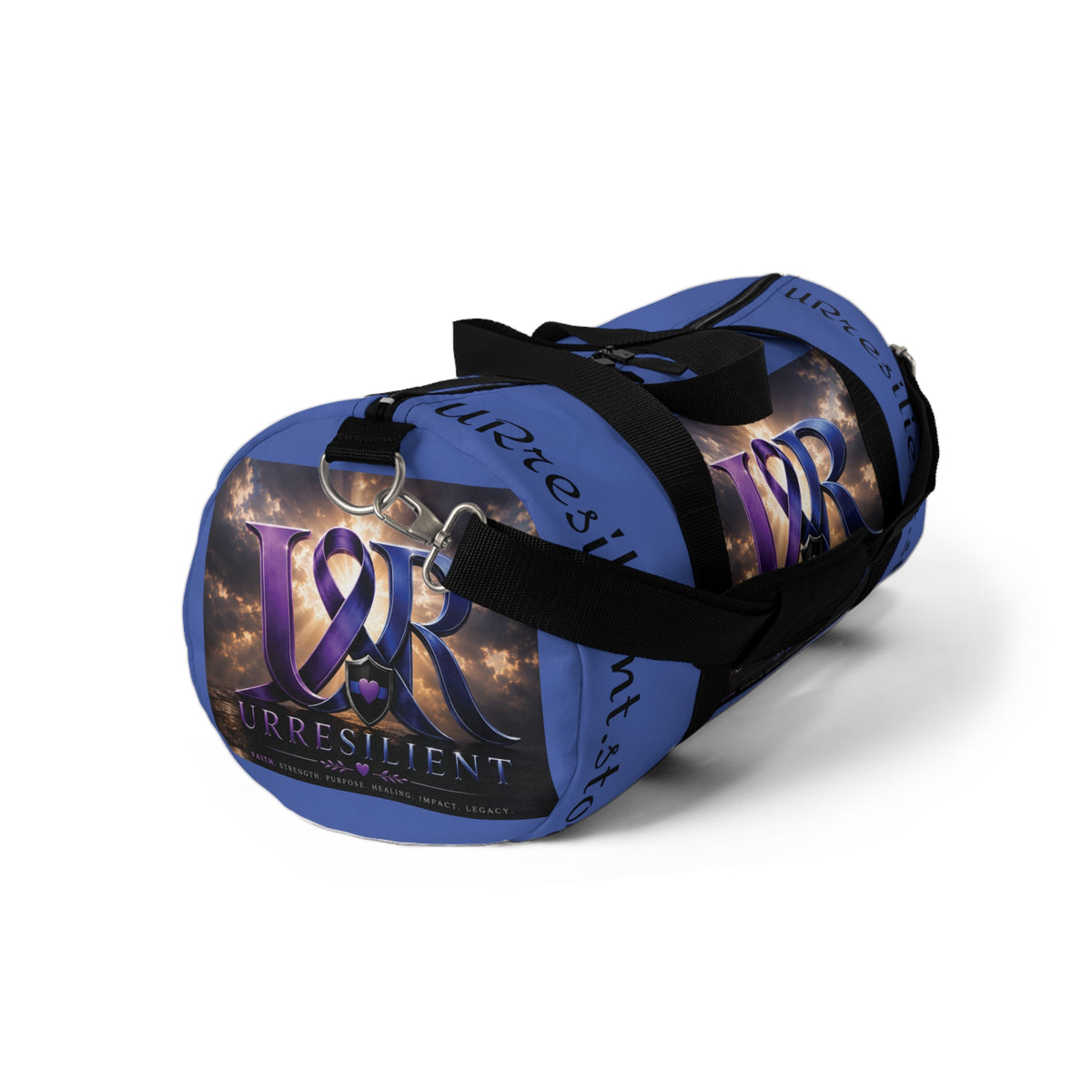 Resilient Story Duffel Bag — Inspirational 'UR' Logo Travel Gym Bag