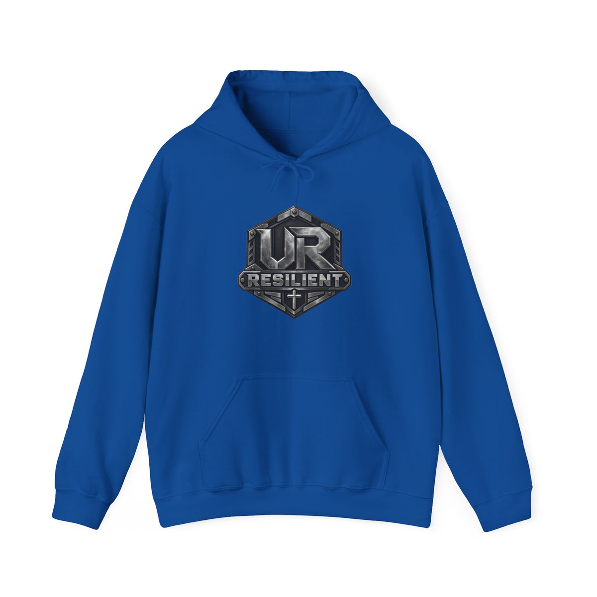 Resilient Shield Hoodie — Vintage Emblem Christian Faith Pullover