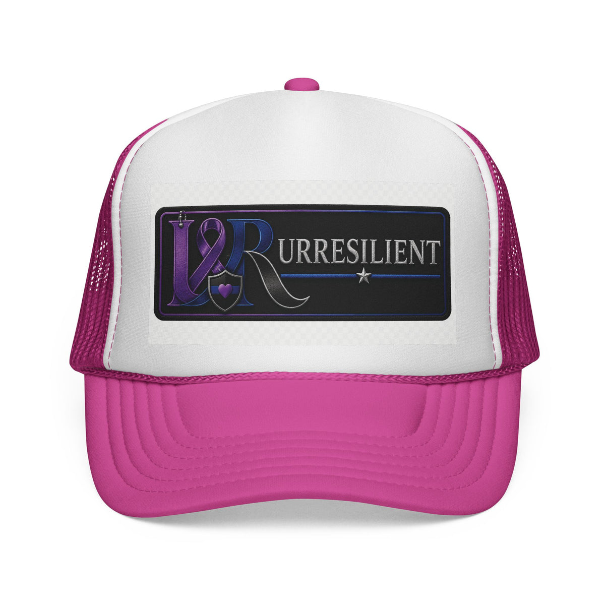 Resilient Ribbon Trucker Hat — 'Rurresilient' Purple Awareness Cap
