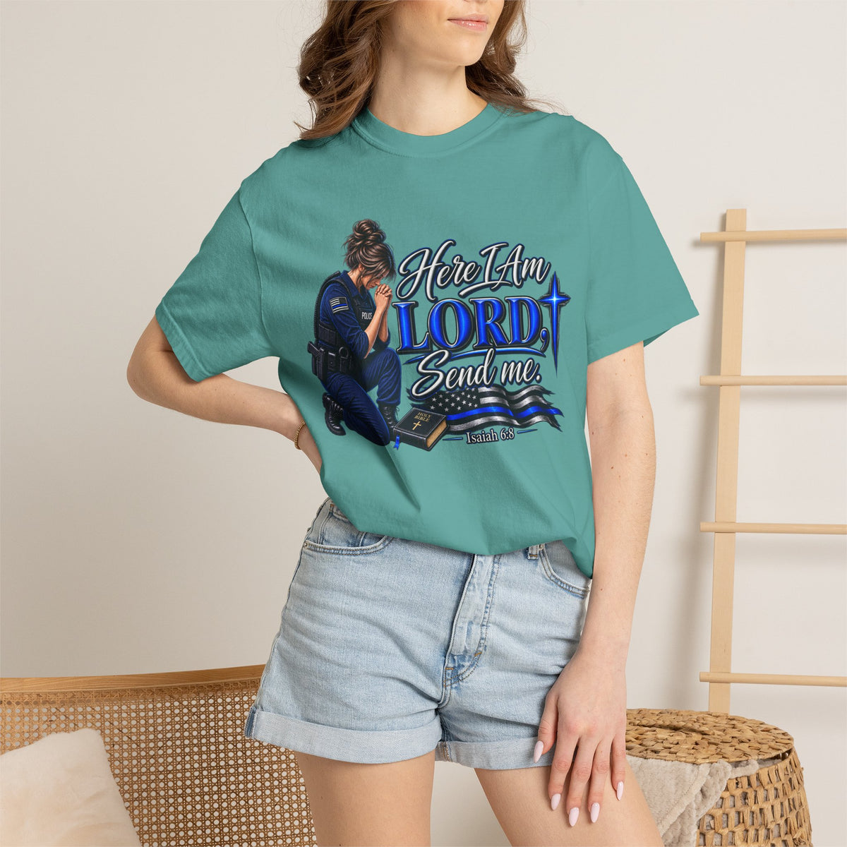 Here am I Lord, Send me! Police Officer Shirt