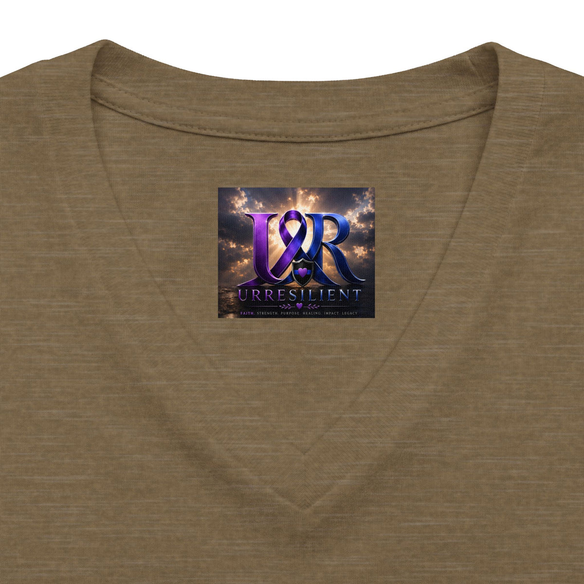 Women's Relaxed Heather CVC V-Neck Tee
