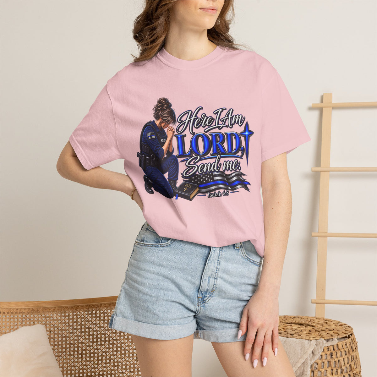 Here am I Lord, Send me! Police Officer Shirt