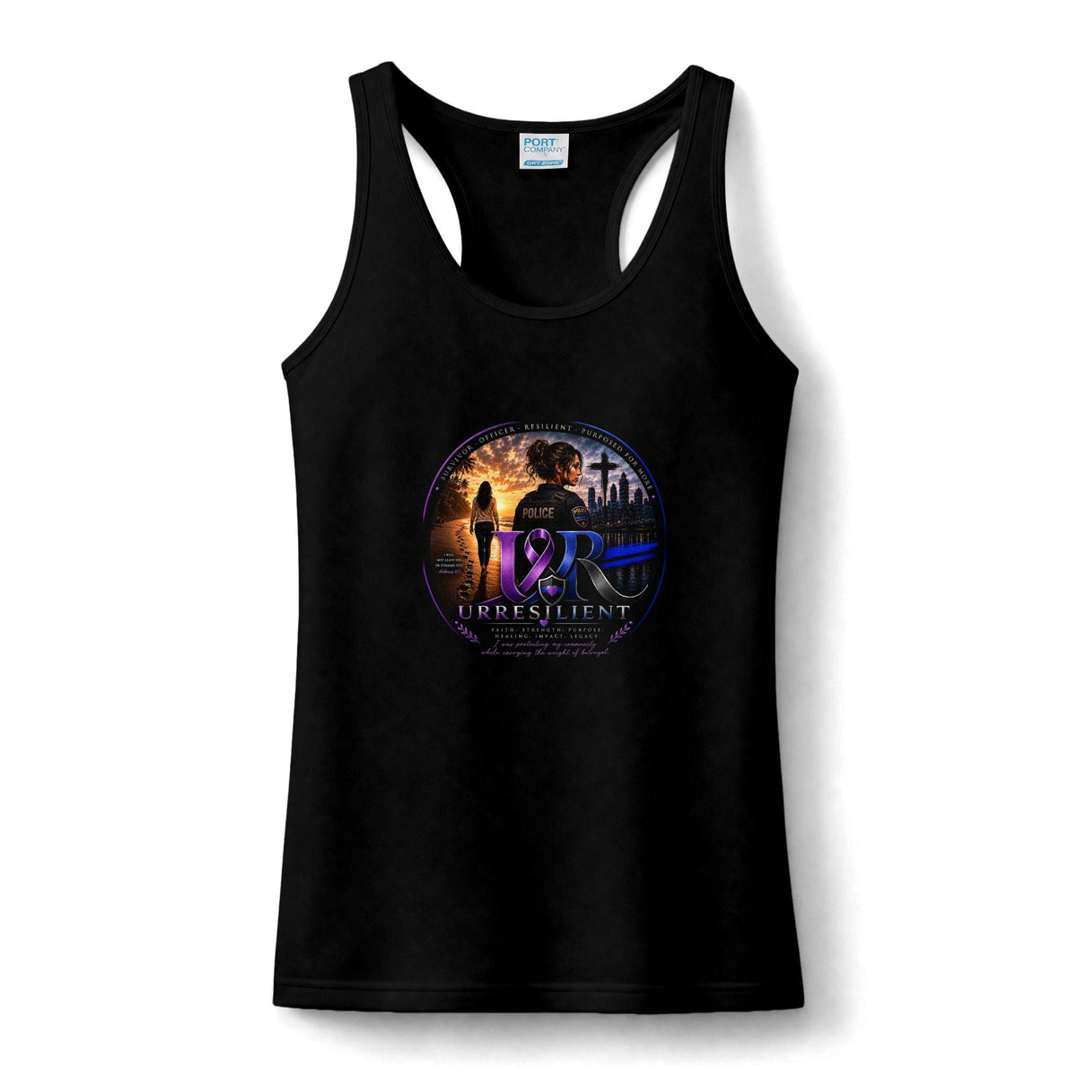 Resilient 12R Women’s Performance Tank - Inspirational Fitness Racerback