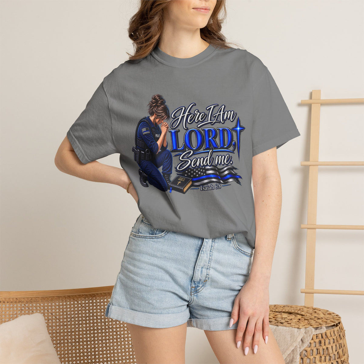 Here am I Lord, Send me! Police Officer Shirt