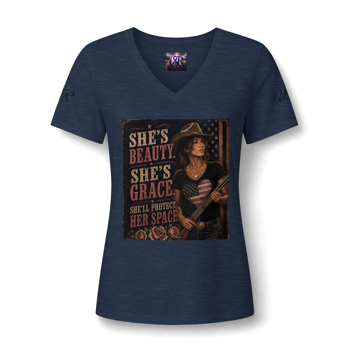 Women's Relaxed Heather CVC V-Neck Tee