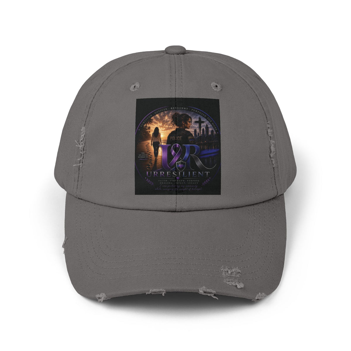 Distressed Baseball Cap — Retro Sci‑Fi Poster Design