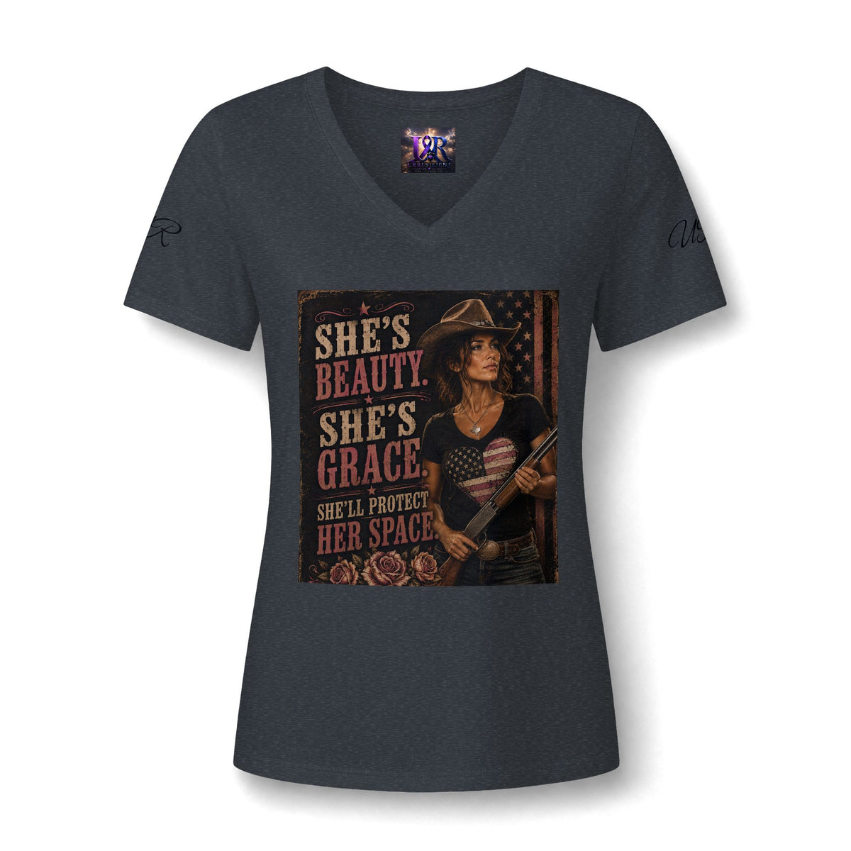 Women's Relaxed Heather CVC V-Neck Tee