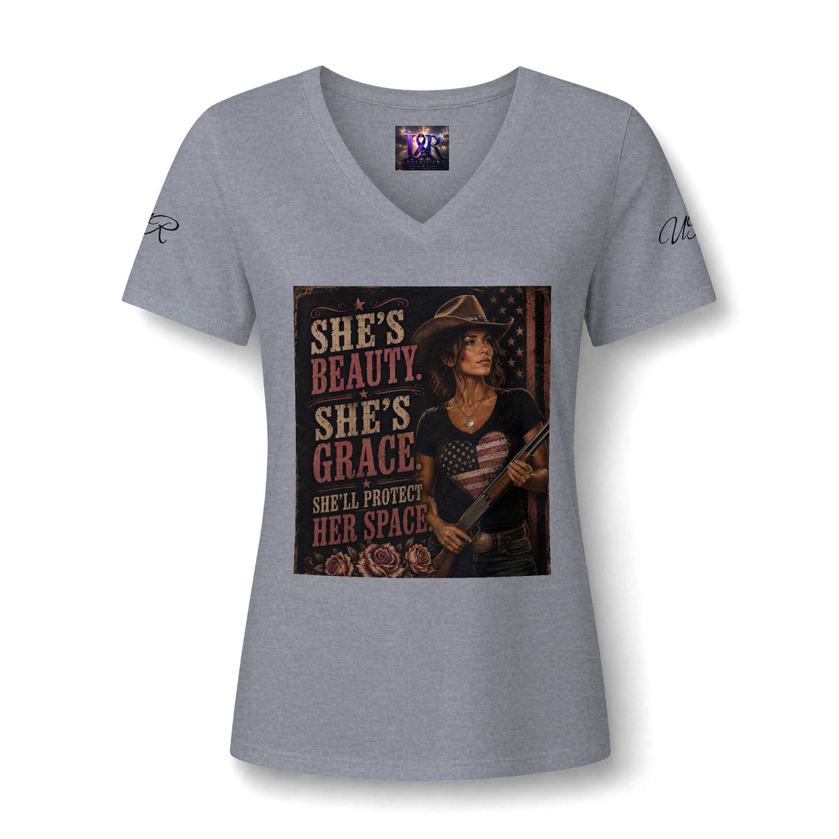 Women's Relaxed Heather CVC V-Neck Tee