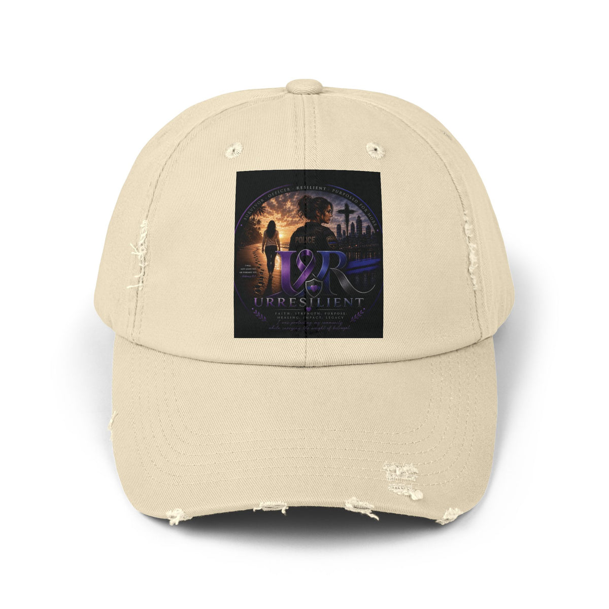 Distressed Baseball Cap — Retro Sci‑Fi Poster Design