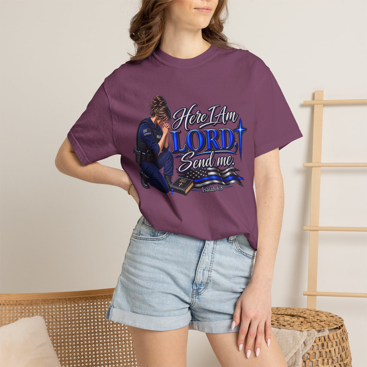 Here am I Lord, Send me! Police Officer Shirt