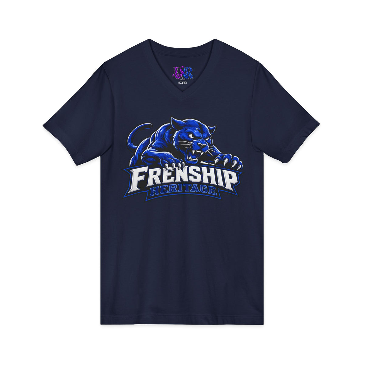 Friendship Panthers Mascot V-Neck Tee — School Spirit Sports T-Shirt