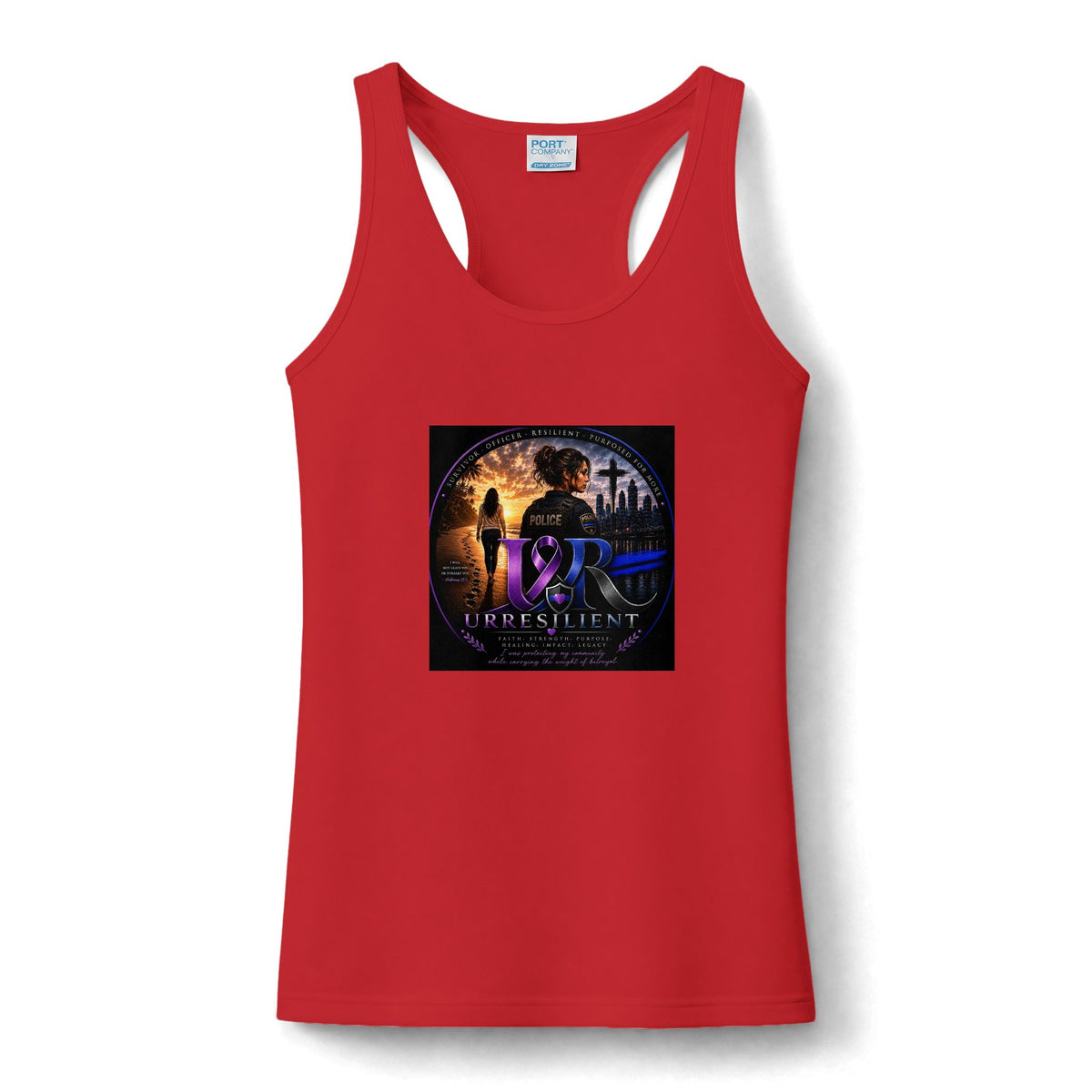 Resilient 12R Women’s Performance Tank - Inspirational Fitness Racerback