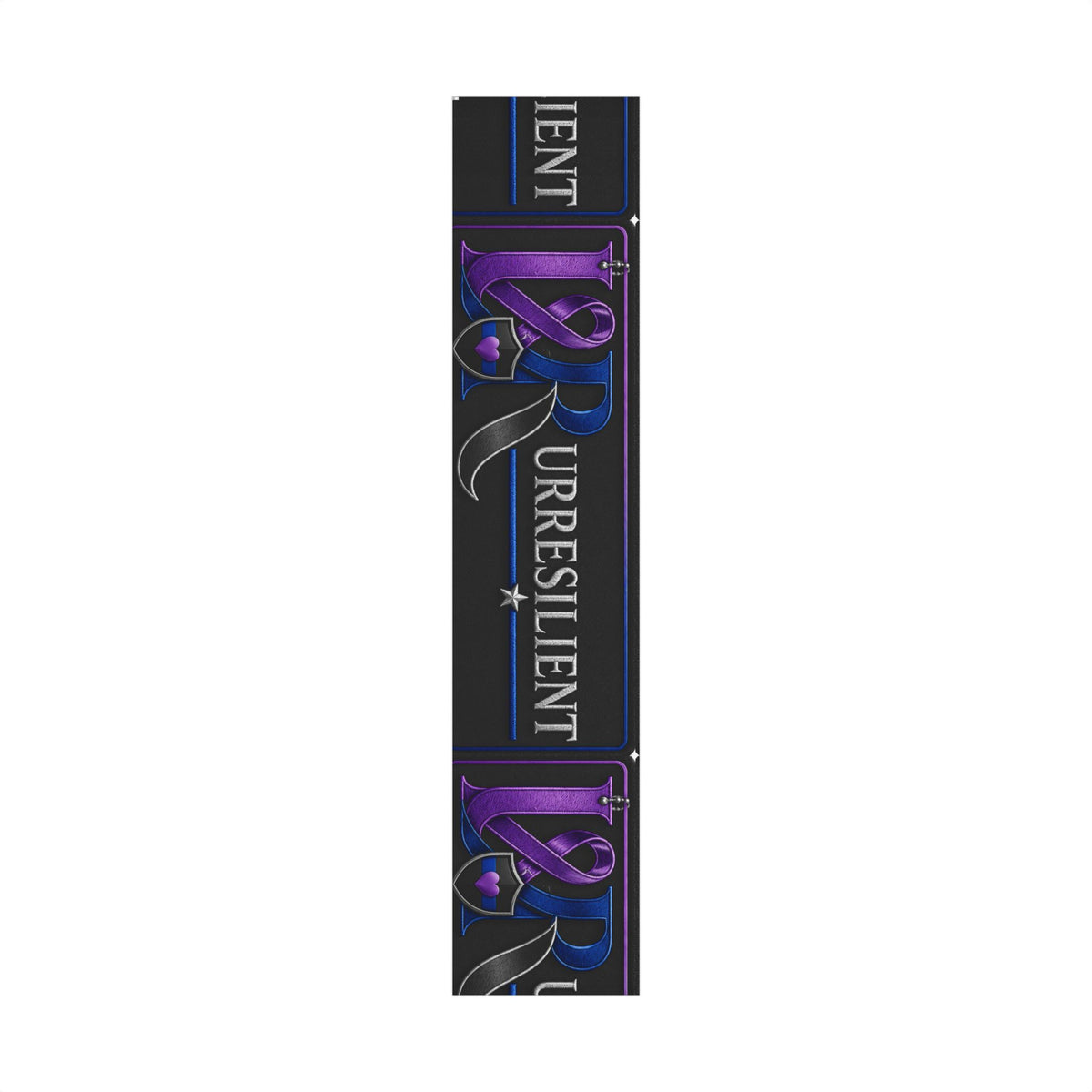 Resilient Ribbon Black & Purple Gift Wrap Paper – 'Unrressilent' Motivational Wrapping Sheets