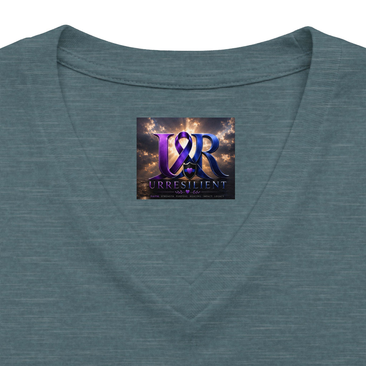 Women's Relaxed Heather CVC V-Neck Tee