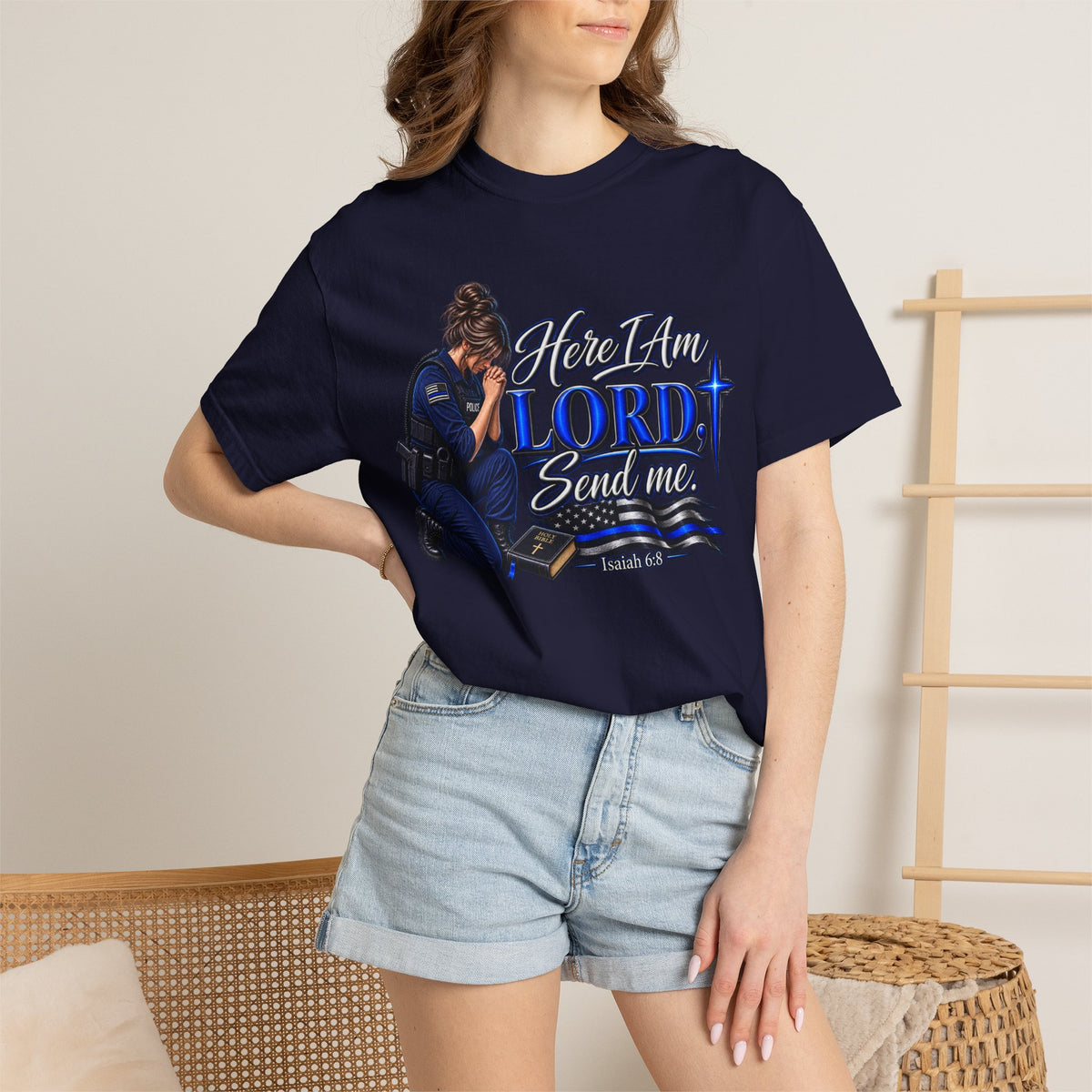 Here am I Lord, Send me! Police Officer Shirt
