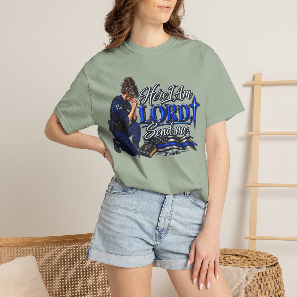 Here am I Lord, Send me! Police Officer Shirt