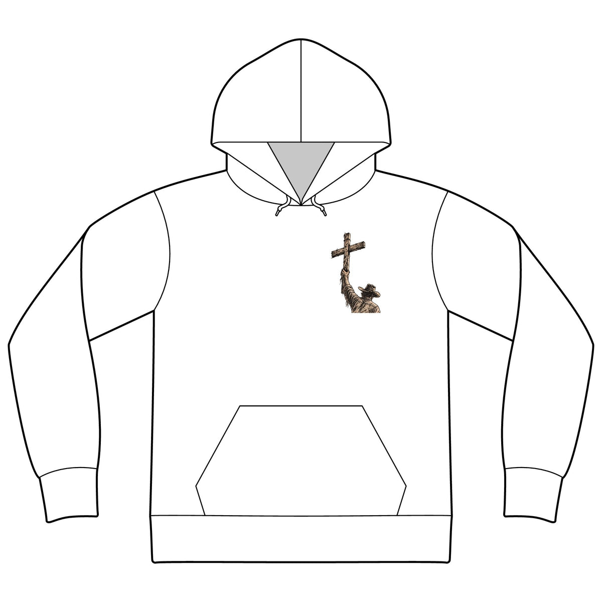 Unisex Sponge Fleece Drop Shoulder Hoodie Sweatshirt