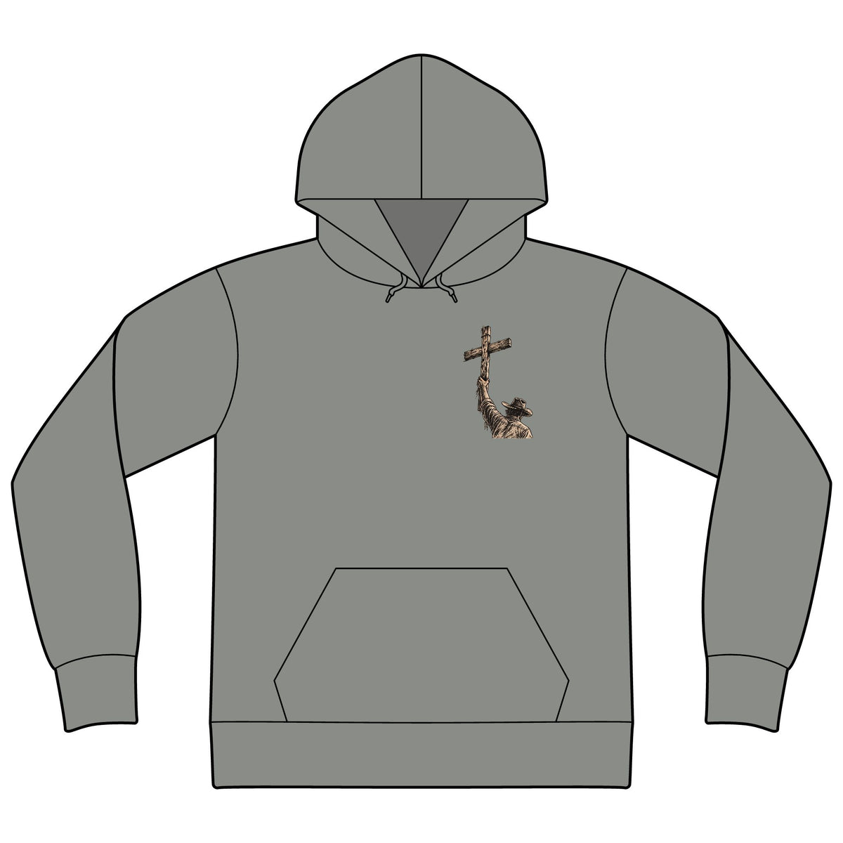 Unisex Sponge Fleece Drop Shoulder Hoodie Sweatshirt