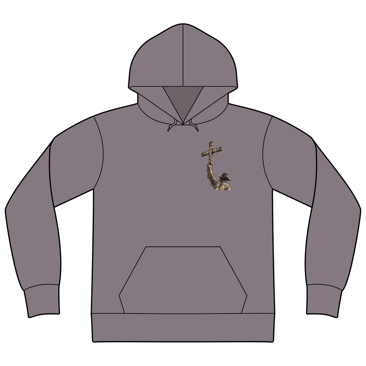 Unisex Sponge Fleece Drop Shoulder Hoodie Sweatshirt