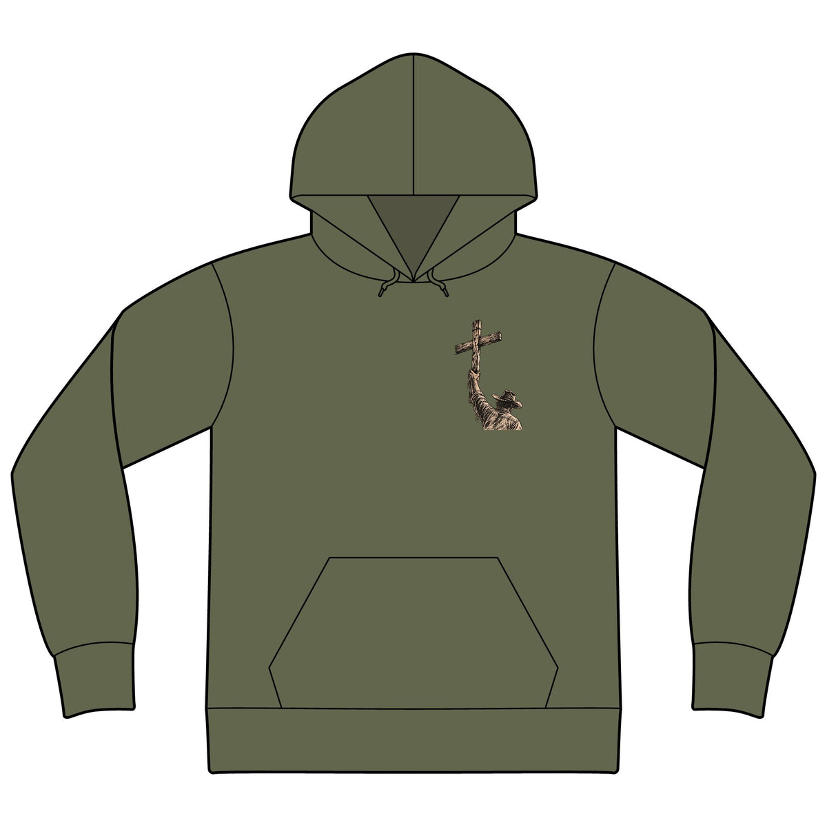 Unisex Sponge Fleece Drop Shoulder Hoodie Sweatshirt