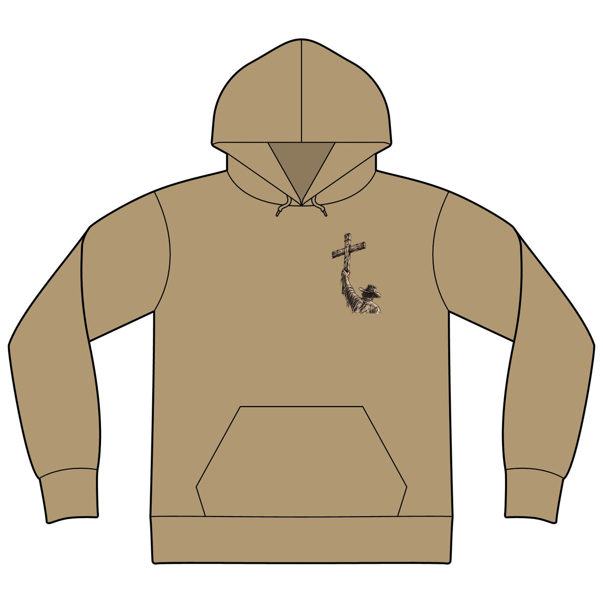 Unisex Sponge Fleece Drop Shoulder Hoodie Sweatshirt
