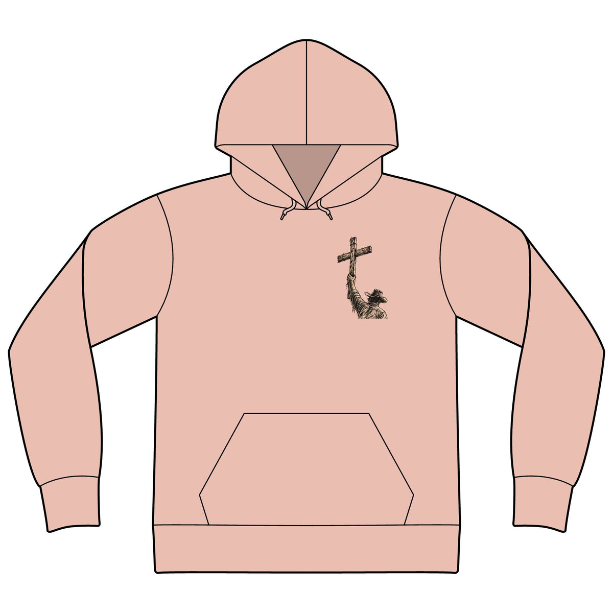 Unisex Sponge Fleece Drop Shoulder Hoodie Sweatshirt
