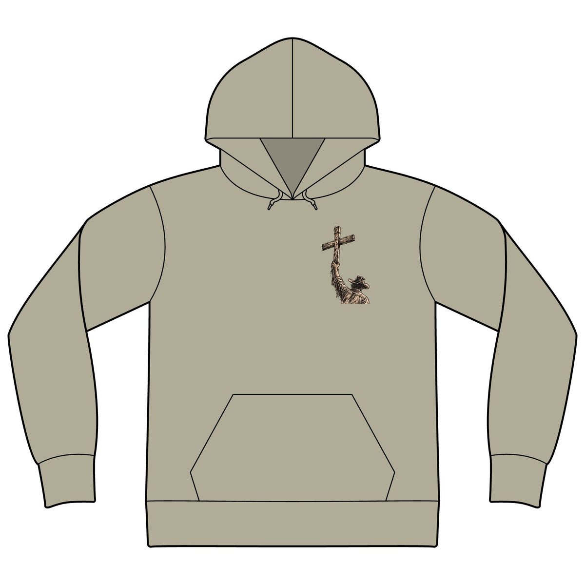 Unisex Sponge Fleece Drop Shoulder Hoodie Sweatshirt