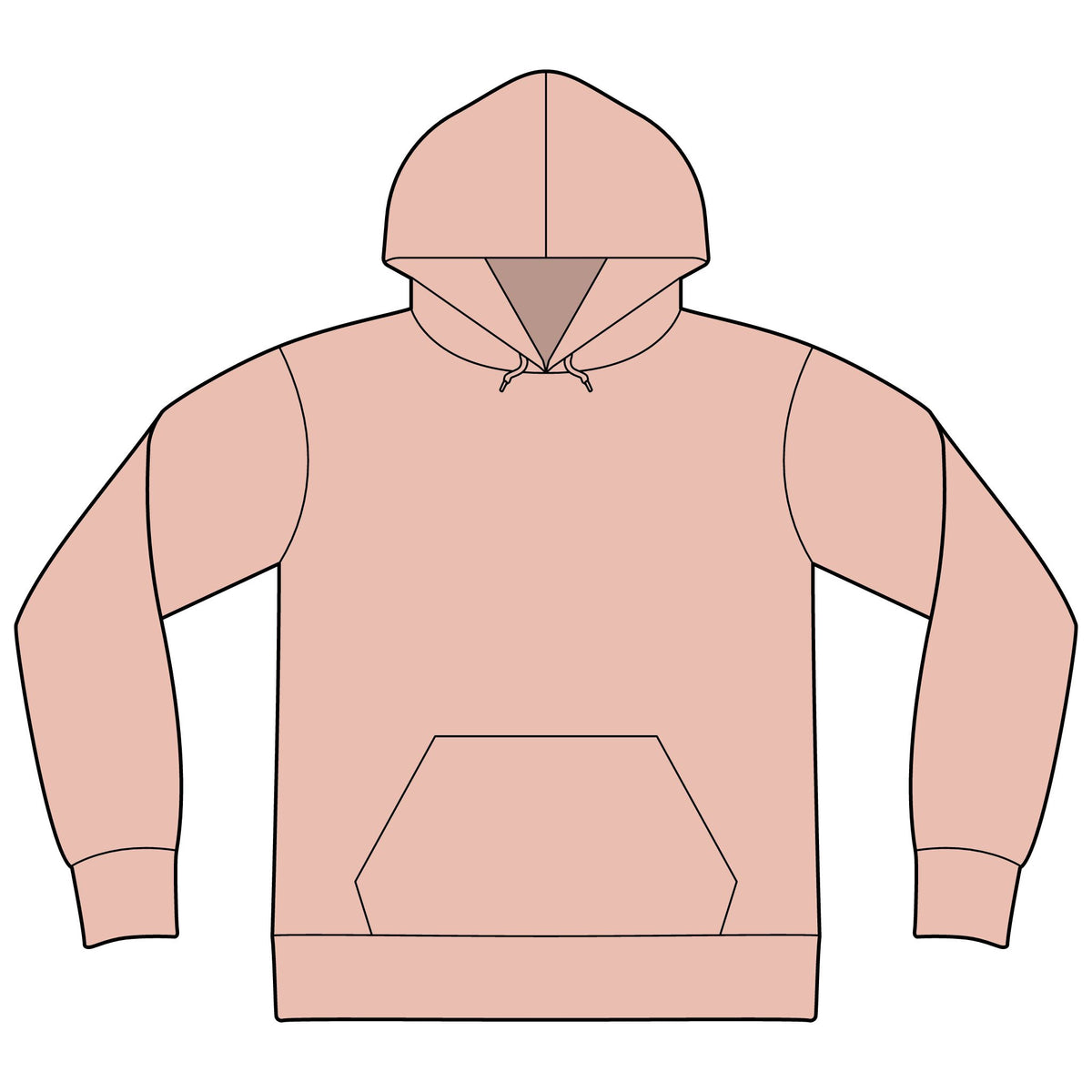 Unisex Sponge Fleece Drop Shoulder Hoodie Sweatshirt