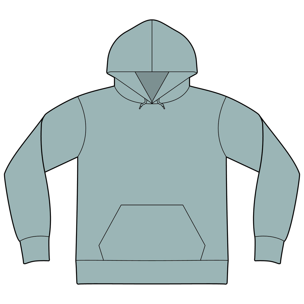 Unisex Sponge Fleece Drop Shoulder Hoodie Sweatshirt