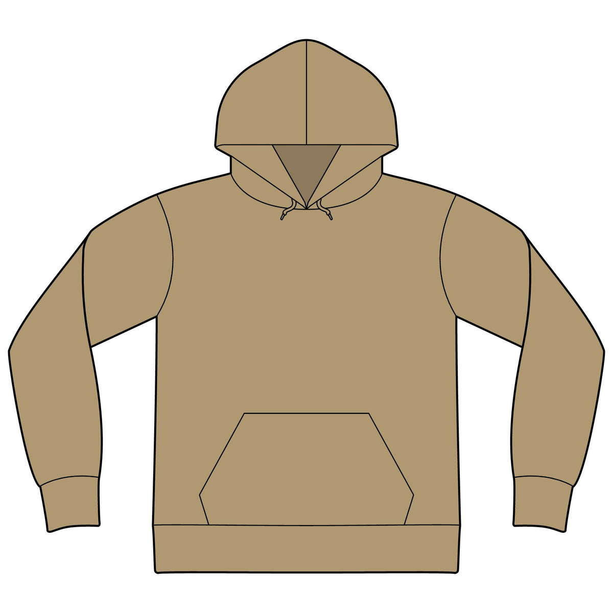 Unisex Sponge Fleece Drop Shoulder Hoodie Sweatshirt