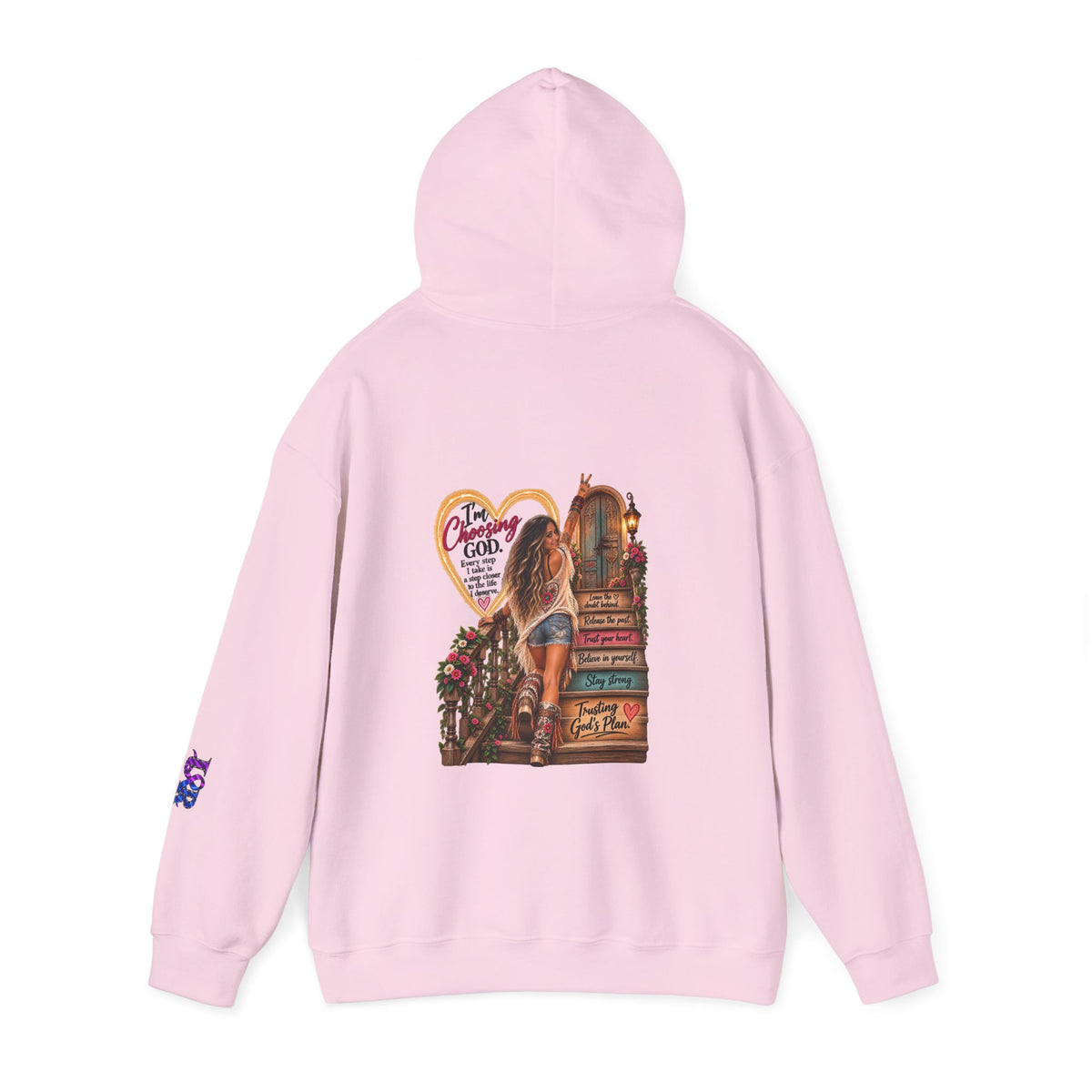 Christian Faith Hoodie — Proverbs 16:9 Inspirational Pullover with Vintage Signback Graphic