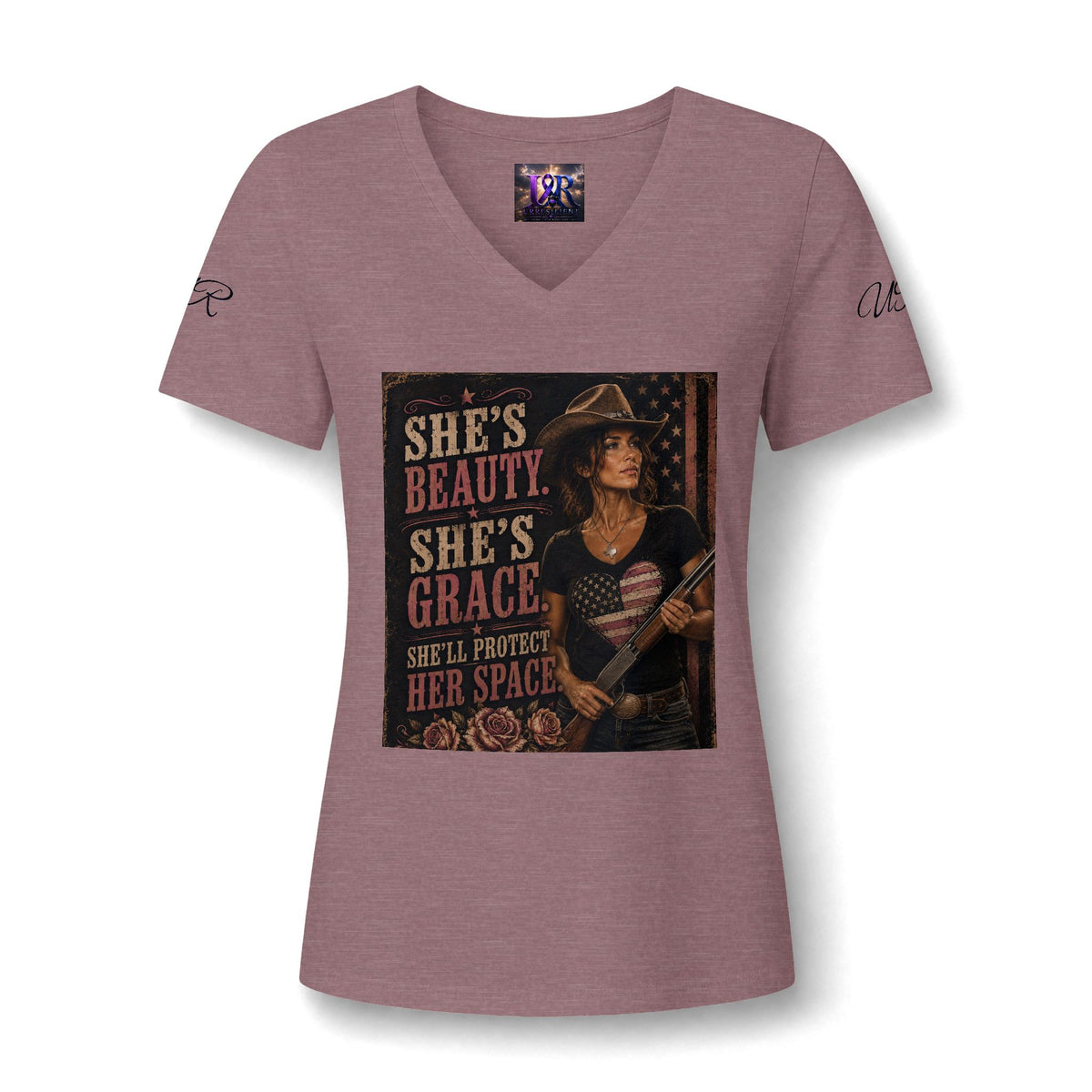 Women's Relaxed Heather CVC V-Neck Tee