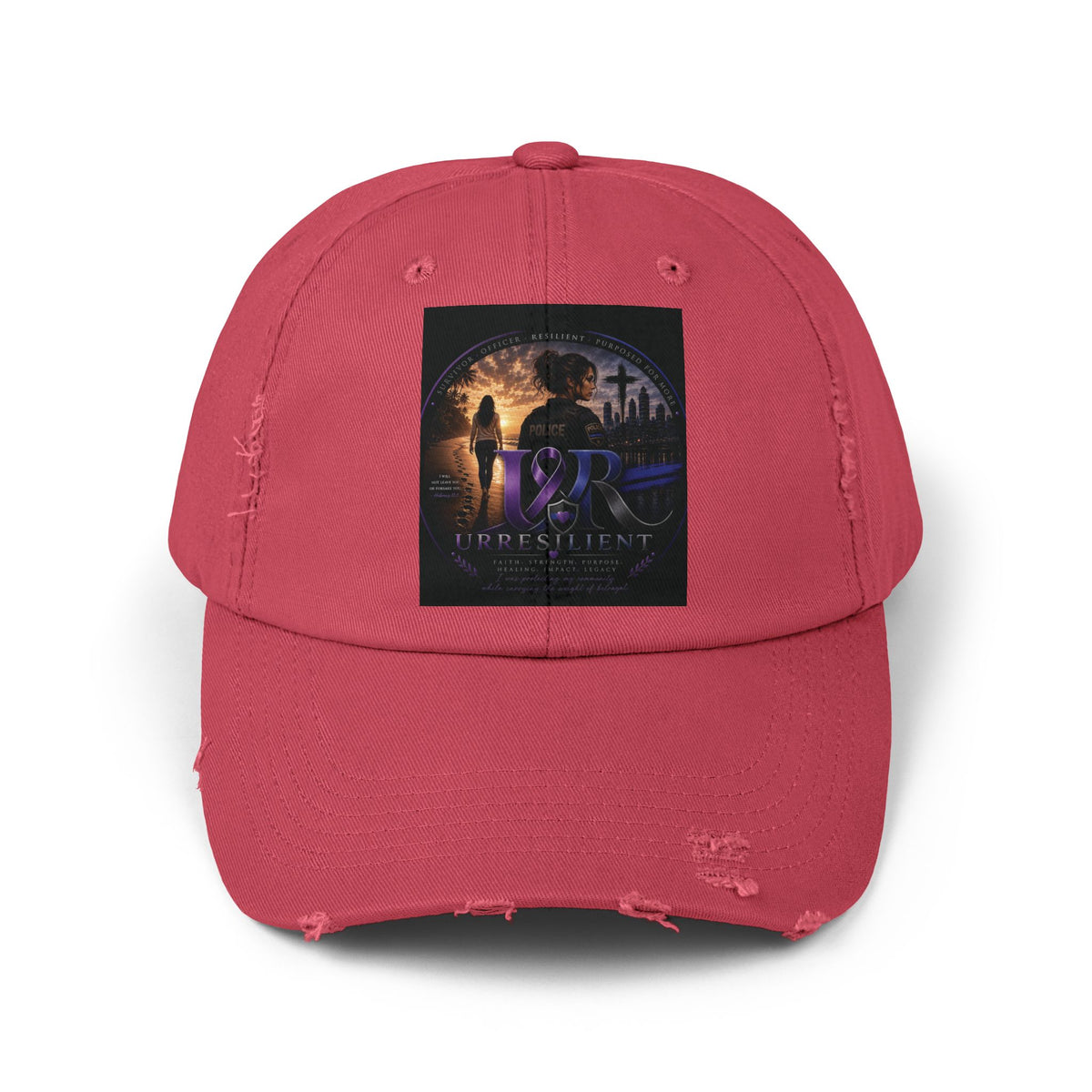 Distressed Baseball Cap — Retro Sci‑Fi Poster Design