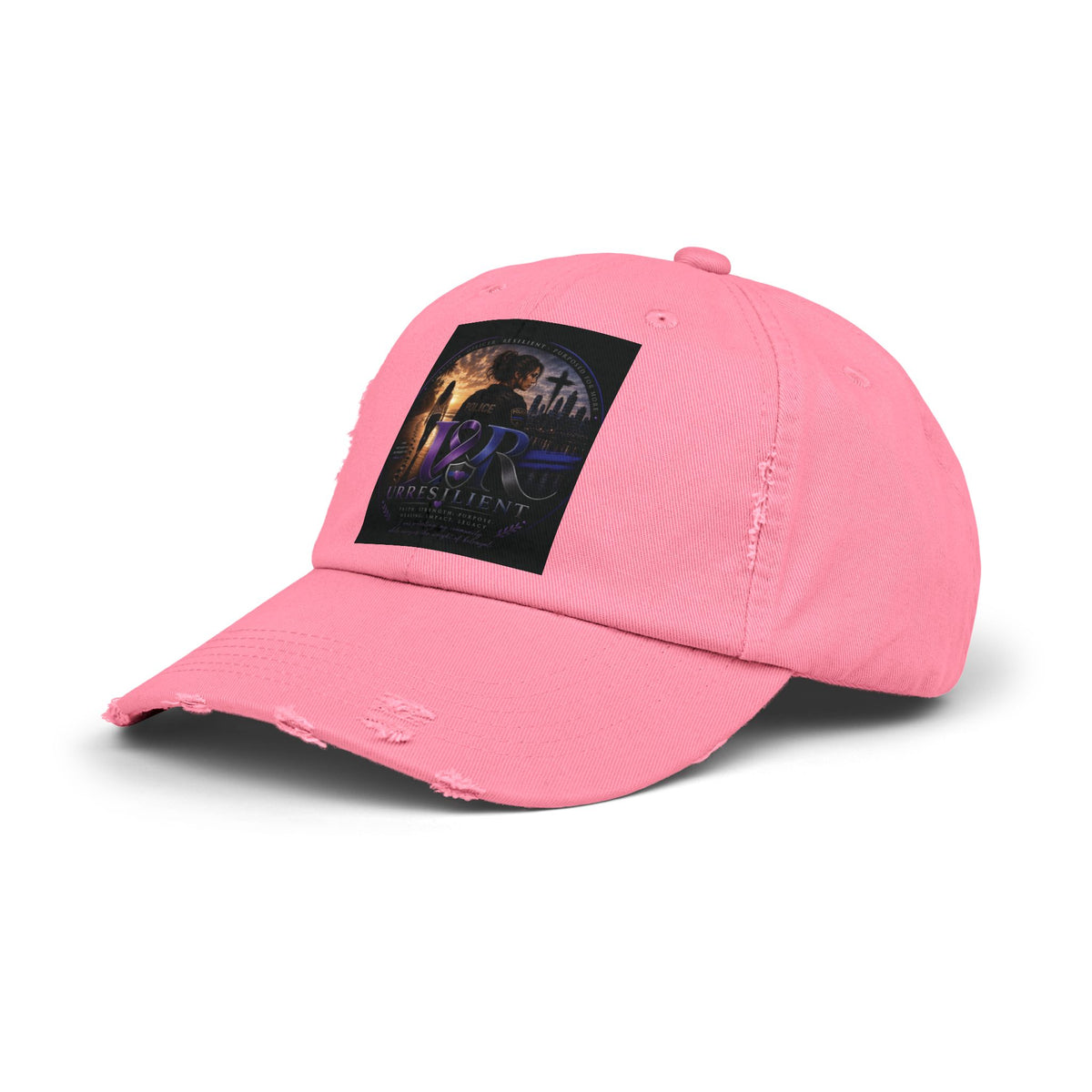Distressed Baseball Cap — Retro Sci‑Fi Poster Design