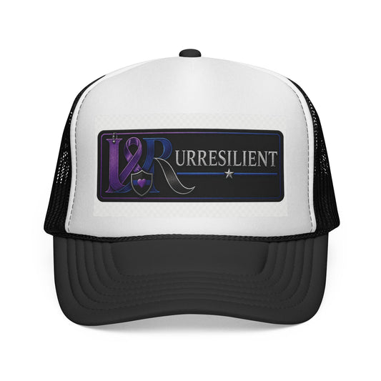 Resilient Ribbon Trucker Hat — 'Rurresilient' Purple Awareness Cap