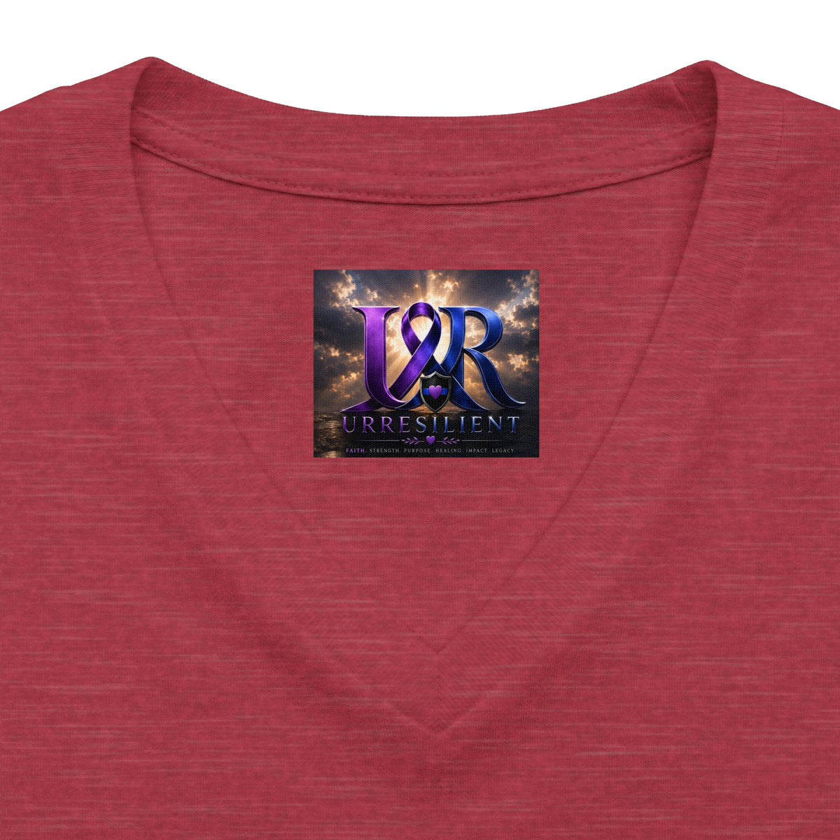 Women's Relaxed Heather CVC V-Neck Tee