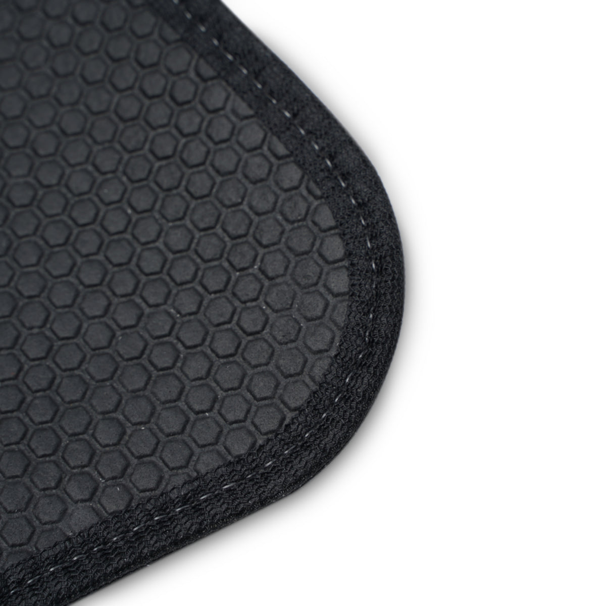 Custom Logo Car Floor Mat — Black Single-Piece Automotive Mat with Center Emblem