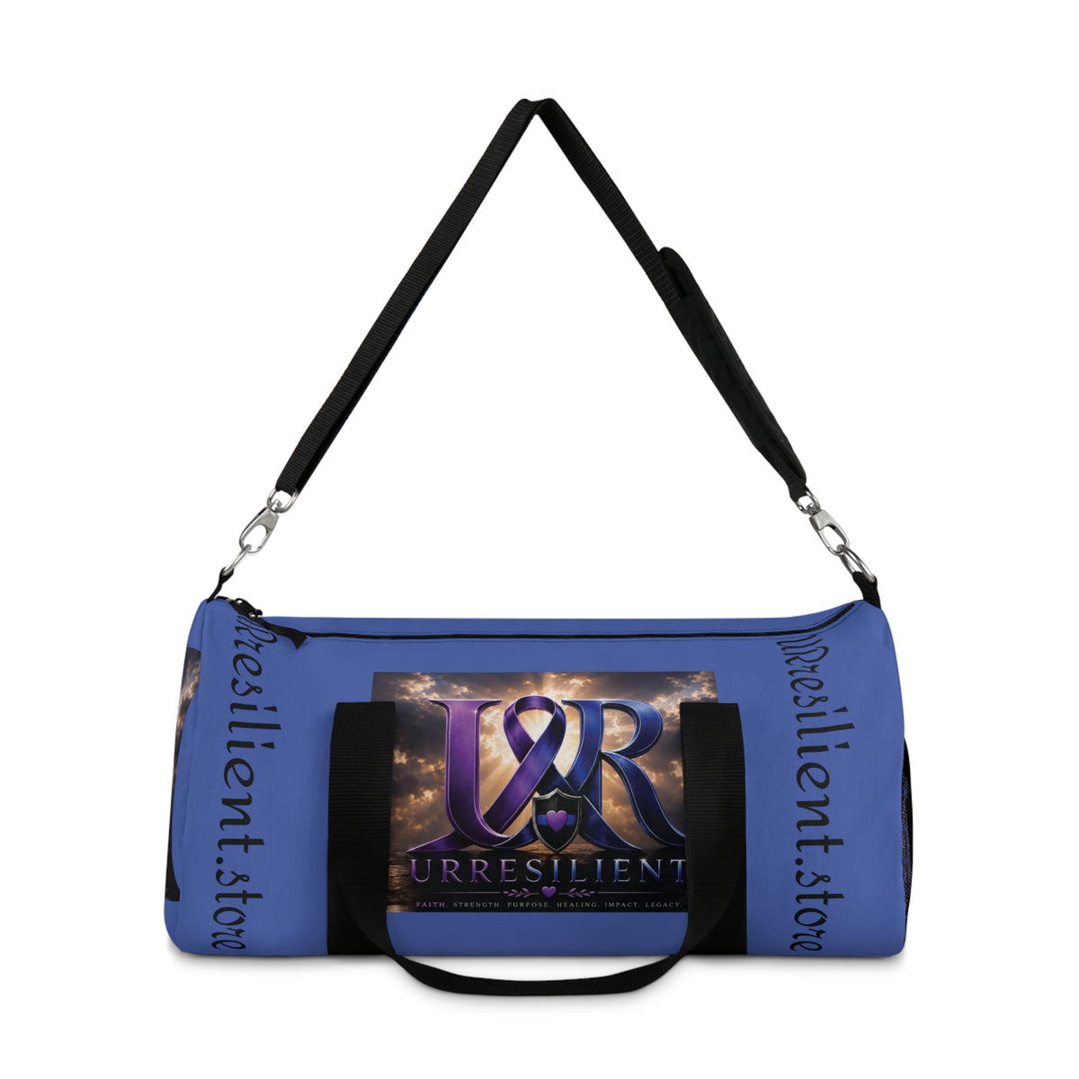 Resilient Story Duffel Bag — Inspirational 'UR' Logo Travel Gym Bag