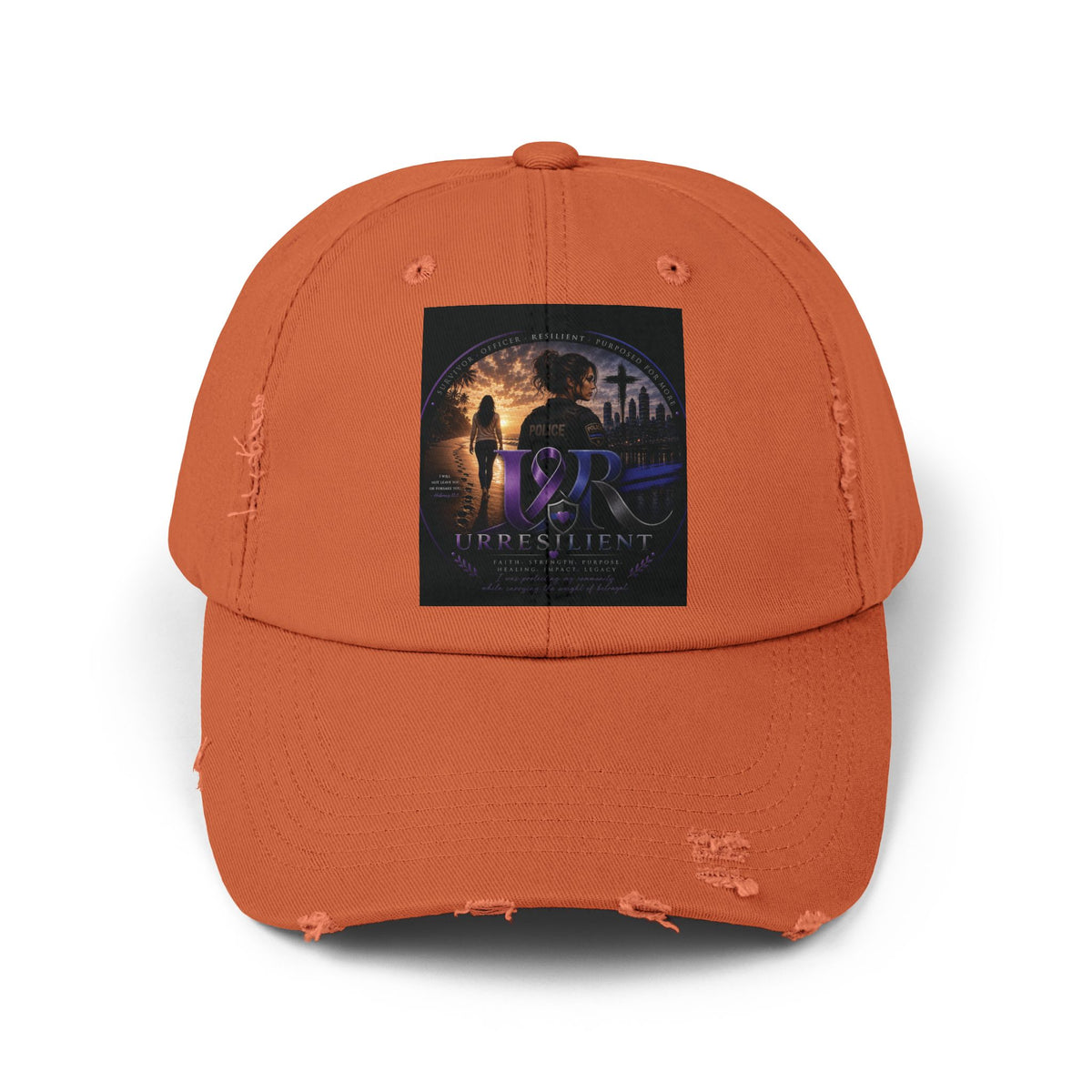 Distressed Baseball Cap — Retro Sci‑Fi Poster Design